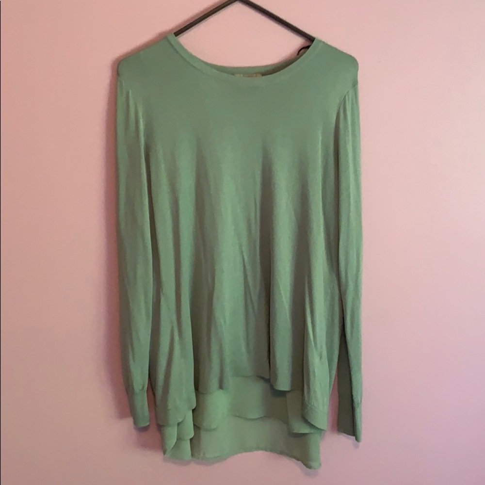 Layered Green Flouncy Blouse